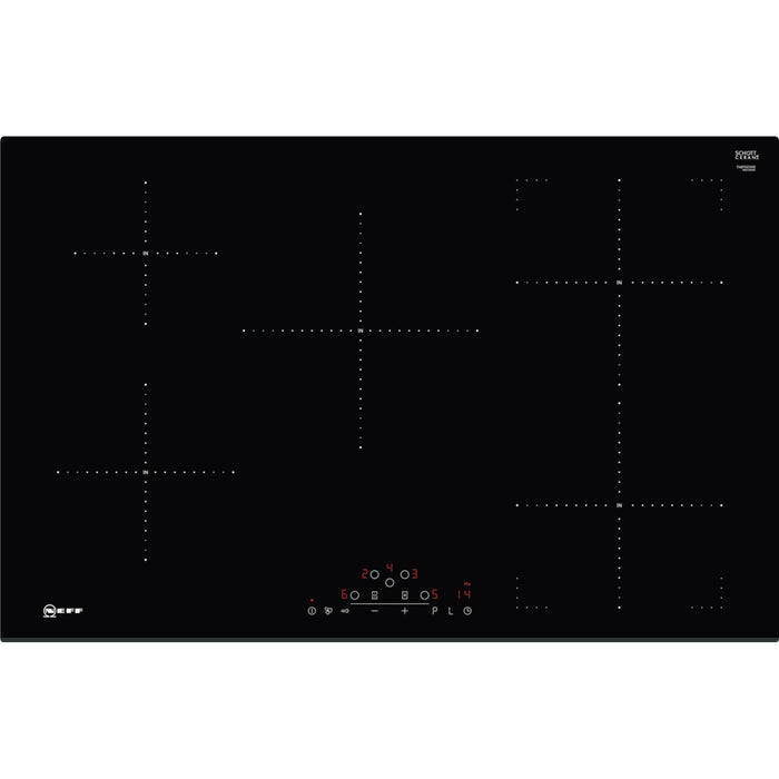 Neff T48FD23X2 Frameless 80cm Induction Hob with CombiZone-Cooktops-Neff-northXsouth