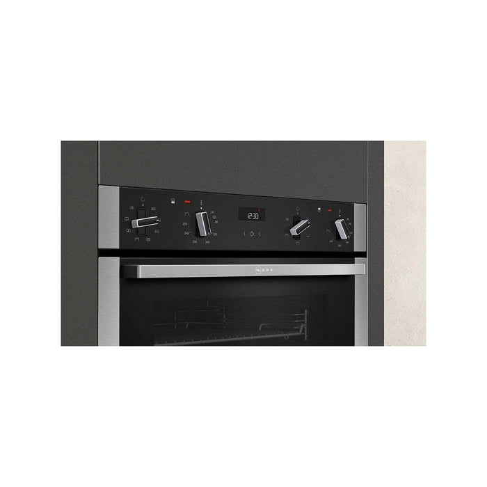 Neff U1ACE2HN0B Built-In Eye Level Double Oven, Stainless Steel-Ovens-Neff-northXsouth