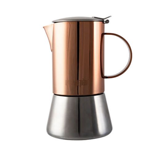 La Cafetiere 4 Cup Stainless Steel Copper Stovetop Espresso Maker WR