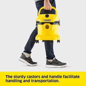 Karcher WD2PLUS Wet & Dry Vacuum Cleaner - Yellow