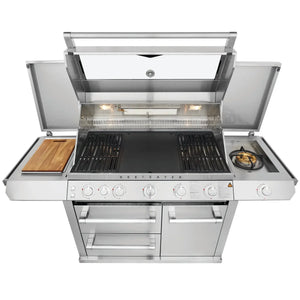 Beefeater 7000 Premium 5 Burner BBQ with Trolley & Side Burner