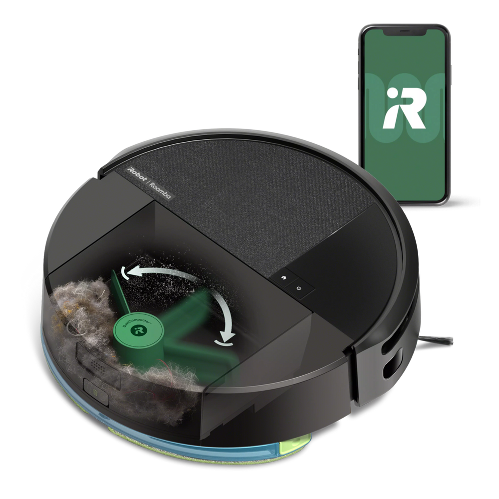 iRobot Roomba Combo 205 AutoCompact Robot Vacuum Cleaner Black