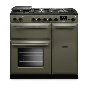 Rangemaster Aura AURA90DFPRBD/YX1 90cm Dual Fuel Range Cooker Riverbed - Onyx