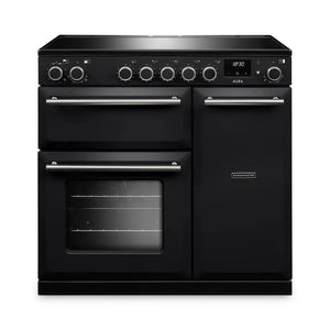 Rangemaster Aura AURA90EIPCBL/BN1 90cm Induction Range Cooker Black - Brushed Nickel