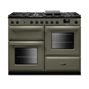 Rangemaster Aura AURAO110DFPRBD/YX1 110cm Dual Fuel Range Cooker Riverbed - Onyx