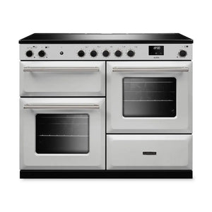 Rangemaster Aura AURAO110EIPWHT/BN1 110cm Induction Range Cooker White - Brushed Nickel