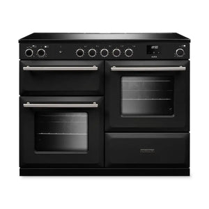 Rangemaster Aura AURAO110EIPCBL/BN1 110cm Induction Range Cooker Black - Brushed Nickel