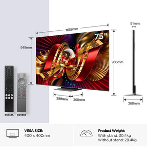 TCL 75C8L 75" QD Mini LED 4K Smart TV