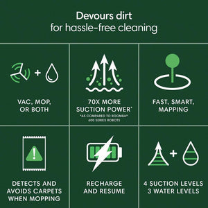 iRobot Roomba 105 Combo Robot Vacuum Cleaner & Mop - Black