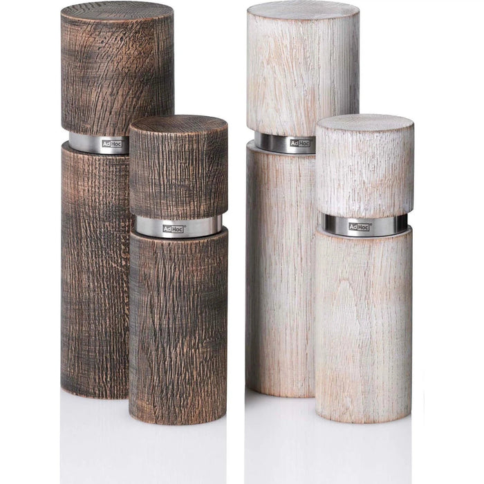 Ad Hoc Textura Salt and Pepper Mills - White/ Brown WR