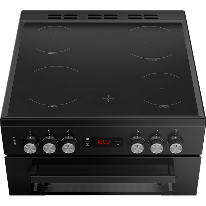Beko EDC634K 60cm Double Oven Electric Cooker Black