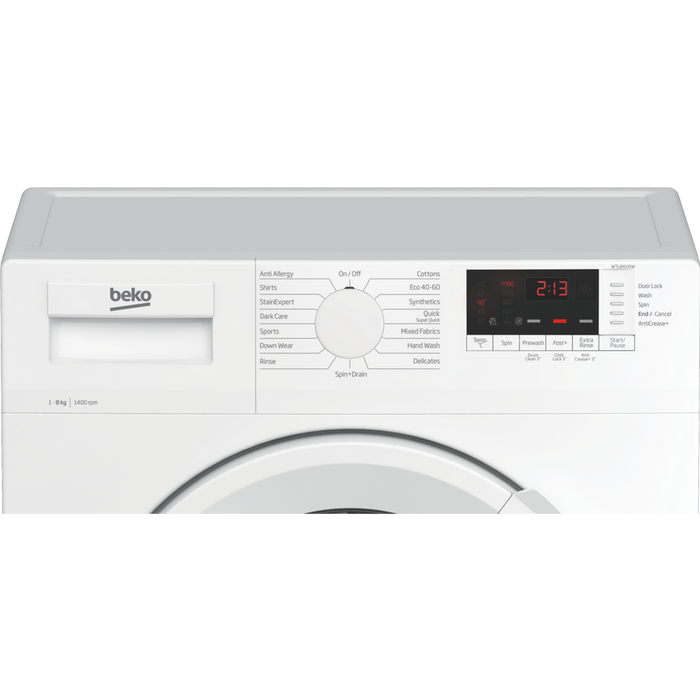 Beko WTL84141W 8KG Washing Machine 1400 Spin