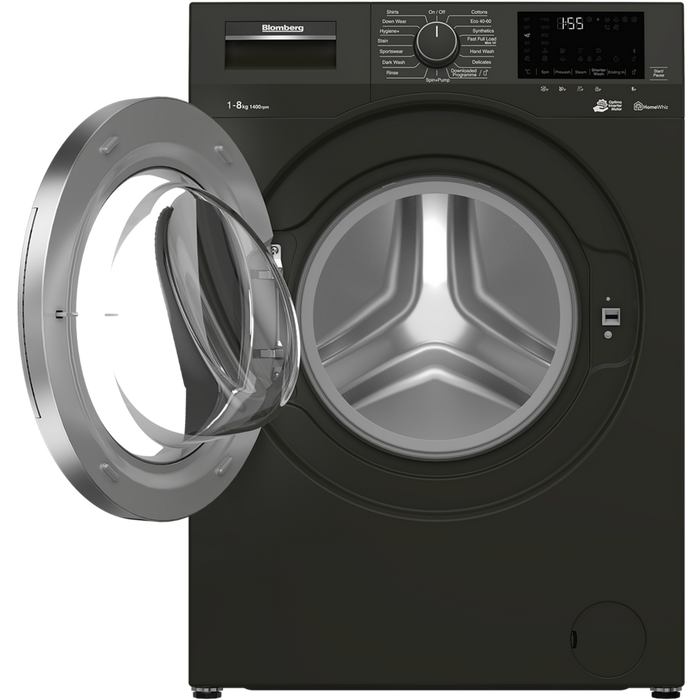 Blomberg LWF184420G 8kg 1400 Spin Washing Machine with Fast Full Load - Graphite-Washing Machines-Blomberg-northXsouth