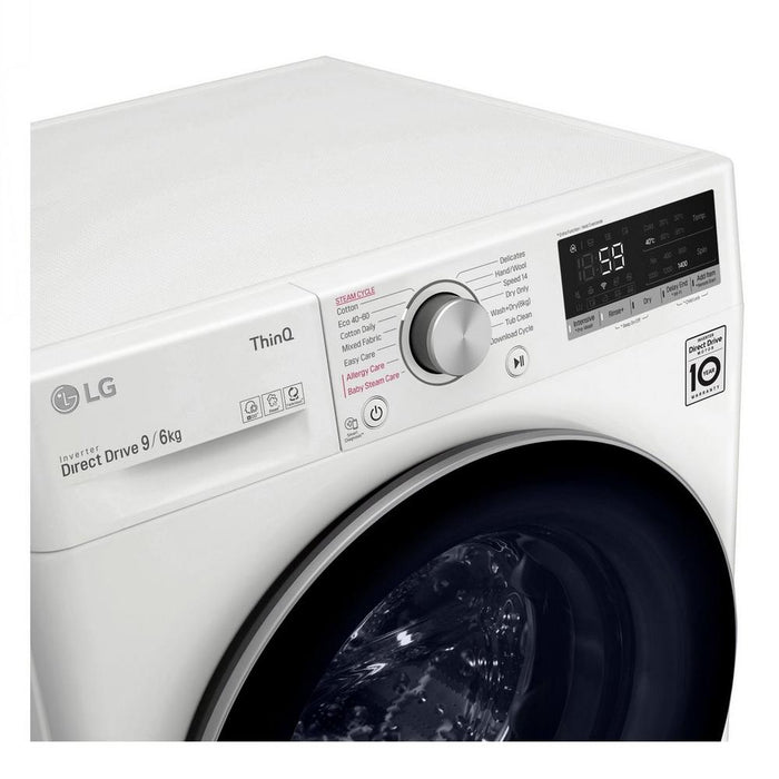 LG 9kg/6kg Washer Dryer Freestanding FWV696WSE