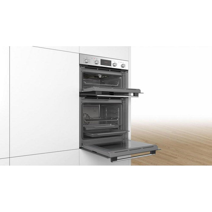 Bosch MBS533BS0B 59.4cm Built In Electric Double Oven with 3D Hot Air - Stainless Steel-Ovens-Bosch-northXsouth