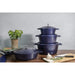 MasterClass Shallow Casserole Dish with Lid, Metallic Blue, 4L 28cm-Casserole Dishes-KitchenCraft-northXsouth