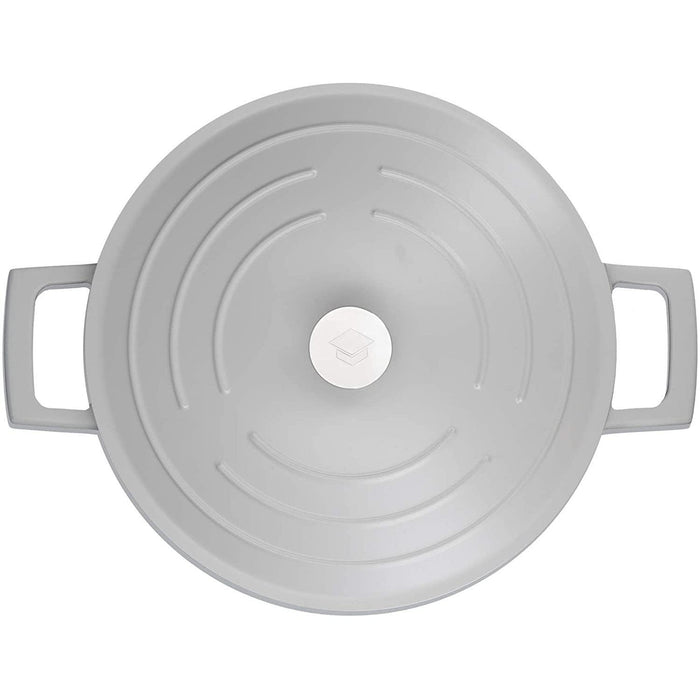 MasterClass Casserole Dish with Lid Grey, 5 L/28 cm-Casserole Dishes-KitchenCraft-northXsouth