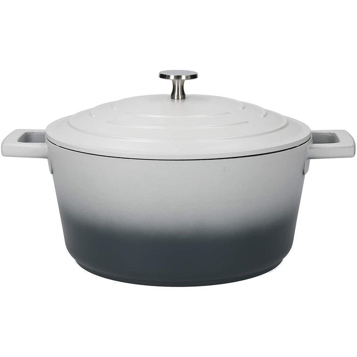 MasterClass Lightweight Casserole Dish with Lid, Ombre Grey, 4 L/24 cm-Casserole Dishes-KitchenCraft-northXsouth