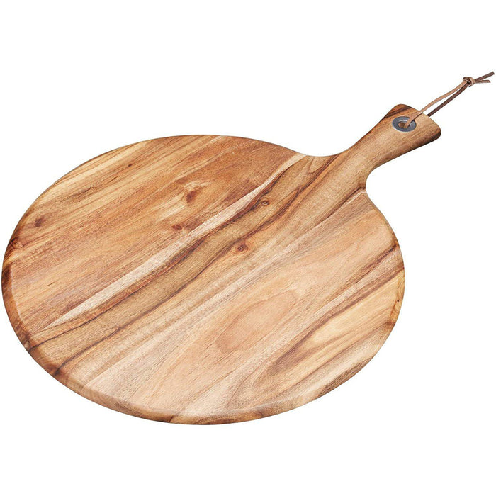KitchenCraft Wooden Cheese Board / Serving Platter, Round, 41 x 30 cm-Serving Board-KitchenCraft-northXsouth