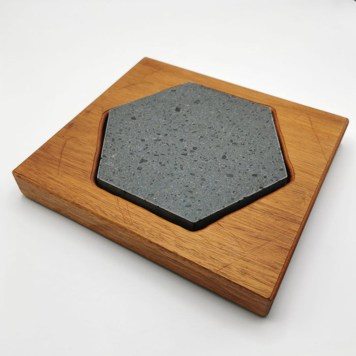 Causeway Hexagon Steak Stone & Hand Carved Platter