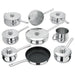 Stellar 1000 9 Piece Stainless Steel Deep Sauce Pan Set - Mirror Polished 18/10-Cookware Sets-Stellar-northXsouth